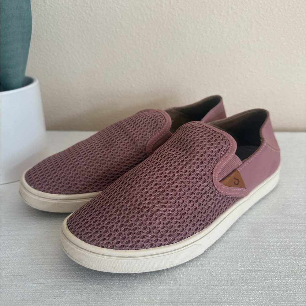 Olukai Pehuea Mauve Slip-On Mesh 2-Way Casual Sneakers - Picture 6 of 12